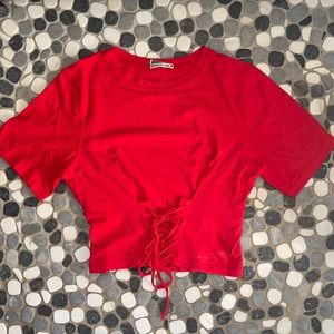 Emma & Sam Red Tie Top